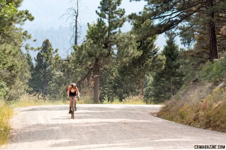 Nicholas Petrov, final KOM gravel climb, 2017 Montana Cross Camp © Cyclocross Magazine