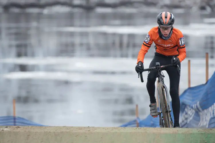 Nicholas Petrov, 5th, Junior Men 13-14, 2017 Cyclocross National Championships, Hartford, CT. © A. Yee / Cyclocross Magazine