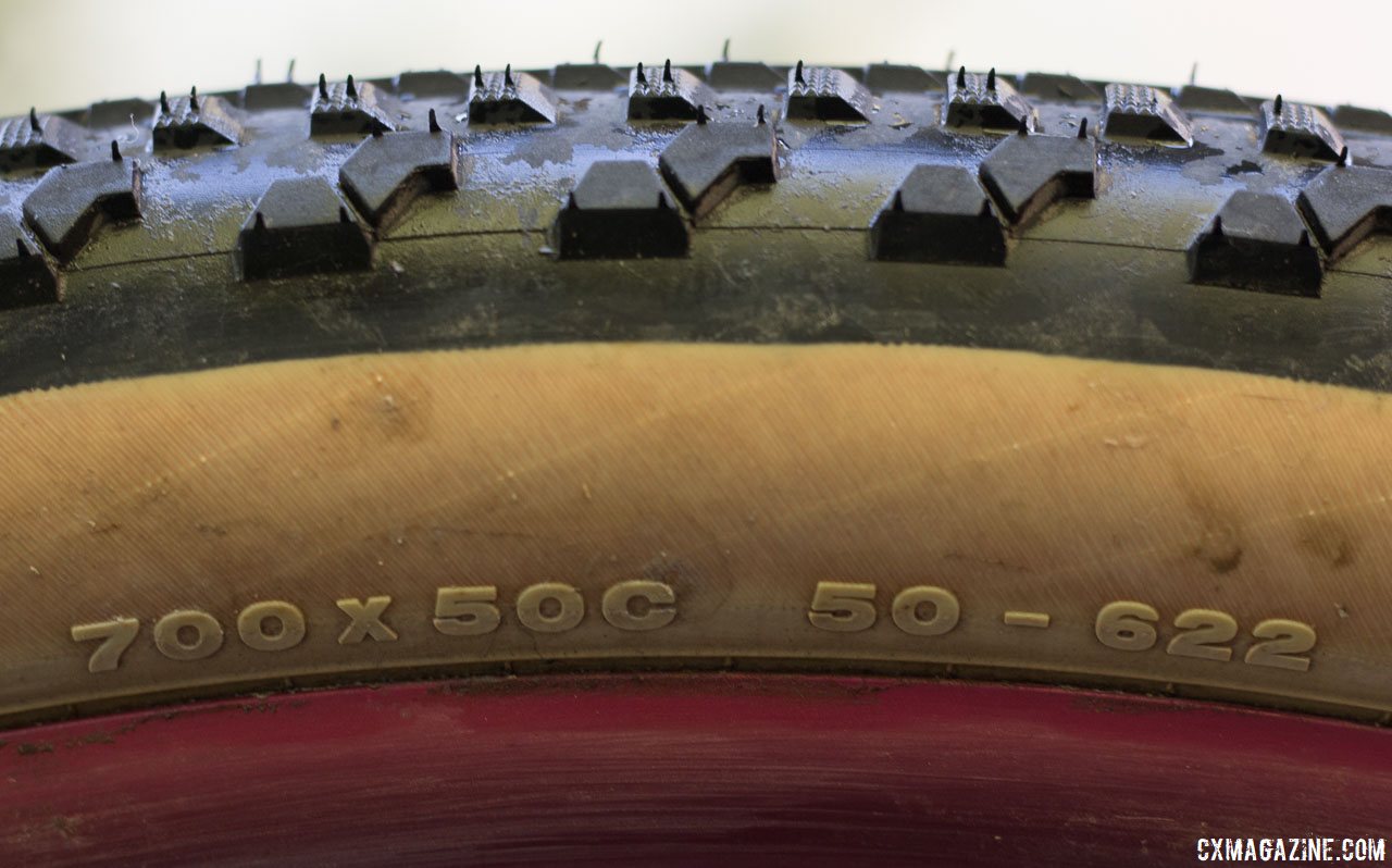 Soma Fabrications new 700 x 50 Cazadero tubeless gravel tire is 50mm, or 1.97". © Cyclocross Magazine