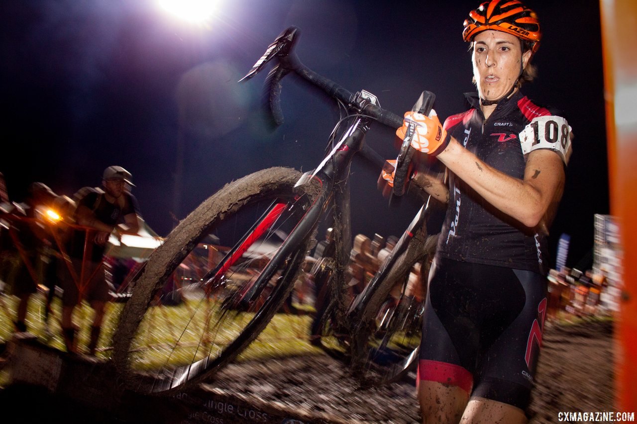 Sunny Gilbert ran her Van Dessel to a fourth place finish on Day 1. 2016 Jingle Cross cyclocross festival. © A. Yee / Cyclocross Magazine