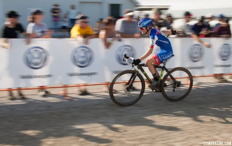 Maghalie Rochette kicked off an impressive cyclocross season with the U.S. World Cups. 2016 Jingle Cross cyclocross festival. © A. Yee / Cyclocross Magazine