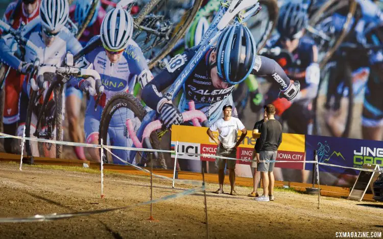 The racing is larger than life at the Jingle Cross cyclocross festival. © A. Yee / Cyclocross Magazine