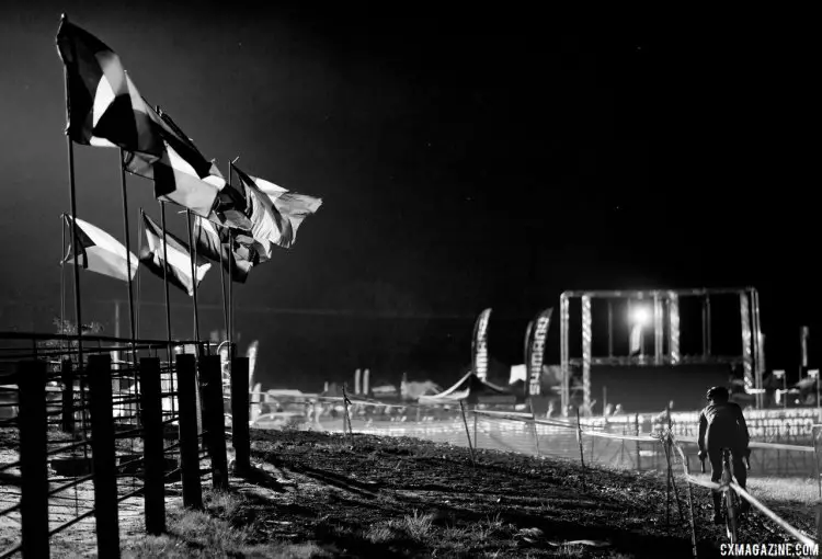 Racers from around the world first braved the hilly course under the lights and in the mud. 2016 Jingle Cross cyclocross festival. © A. Yee / Cyclocross Magazine