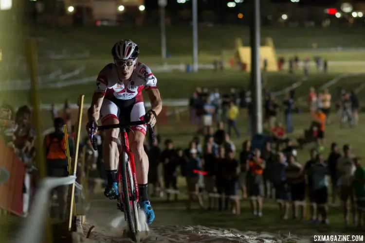 Sweeck mastered the sand better than anyone else. 2017 CrossVegas Elite Men. © A. Yee / Cyclocross Magazine