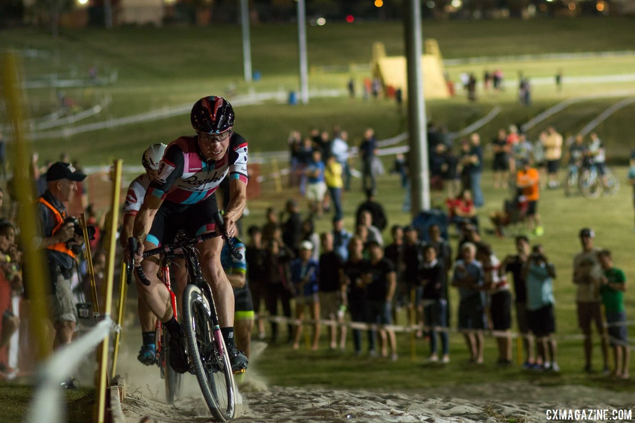 Jeremy Powers will be back at the Interbike-related race this year. 2017 CrossVegas Elite Men. © A. Yee / Cyclocross Magazine