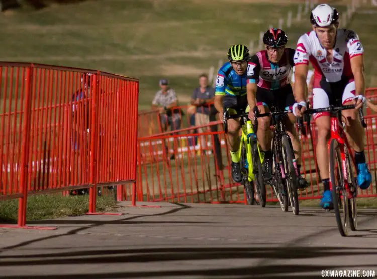 The race for second. 2017 CrossVegas Elite Men. © A. Yee / Cyclocross Magazine