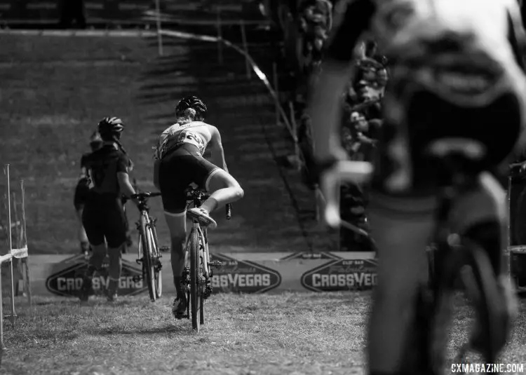 Caitlin Bernstein of Vive Le Tarte laid claim to a top 20 UCI C1 finish. 2017 CrossVegas, Elite Women. © A. Yee / Cyclocross Magazine