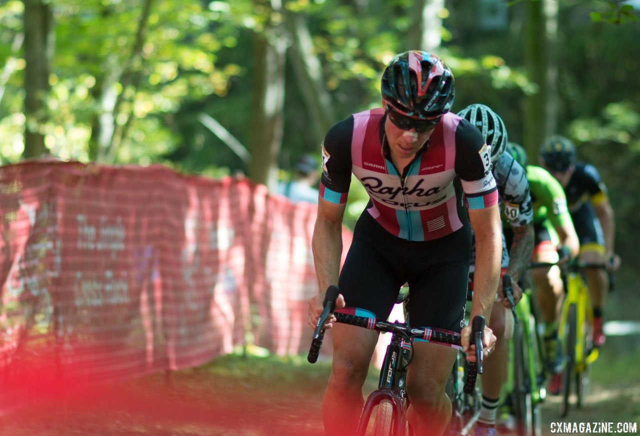 Rapha was a long--time sponsor of Jeremy Powers. 2017 Jingle Cross World Cup, Elite Men. © A. Yee / Cyclocross Magazine