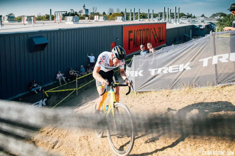 Factory hill offered fans some shade, but racers could not take advantage. 2017 Trek CX Cup, Friday UCI C2. © J. Curtes / Cyclocross Magazine