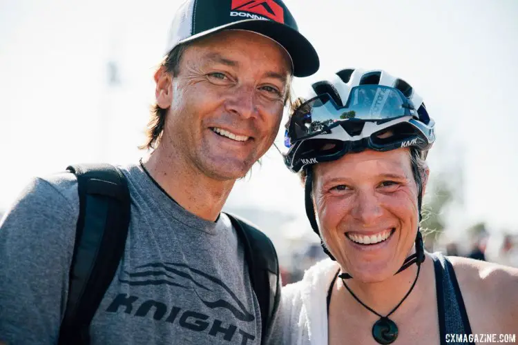 After a disappointing World Cup in Iowa City, Mark Legg and Katie Compton have winning smiles. 2017 Trek CX Cup, Friday UCI C2. © J. Curtes / Cyclocross Magazine