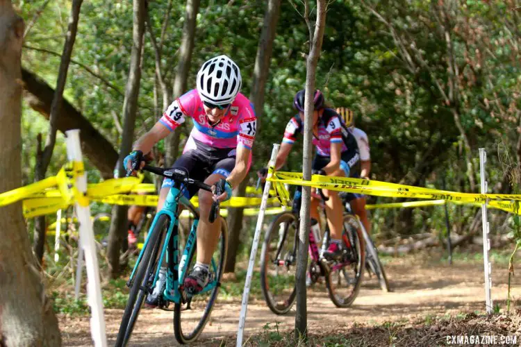 Christel Ferrier Bruneau stayed in the top ten for the 45-minute race at the Trek CX Cup, making her way into third by the time the final lap came to an end. ©D. Mable / cxmagazine.com