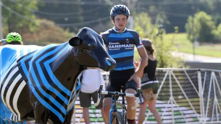 Custom painted Project One cows dot the grounds of the Trek World Headquarters, keeping watch on the racers throughout the weekend. Trek CX Cup. © D. Mable / cxmagazine.com