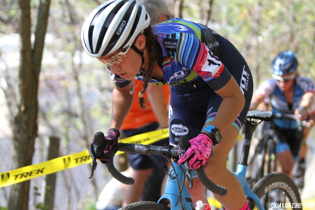 Sofia Gomez-Villafañe, seen here racing at Trek in 2017, finished eighth at Sunday's World Cup Waterloo. 2017 Trek CX Cup. © D. Mable / Cyclocross Magazine