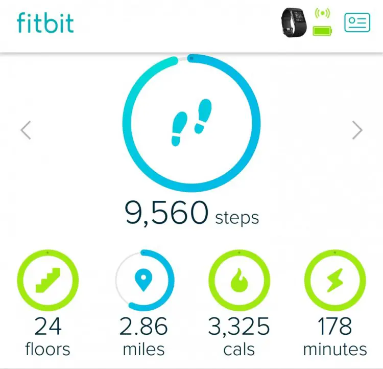 Fitbit Surge GPS/heartrate monitor smart watch syncs with your phone, and gives you estimations of activity level and calories burned. © Cyclocross Magazine