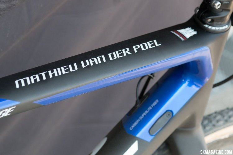 Mathieu van der Poel's Stevens Super Prestige cyclocross bike from 2017 Jingle Cross. © Cyclocross Magazine