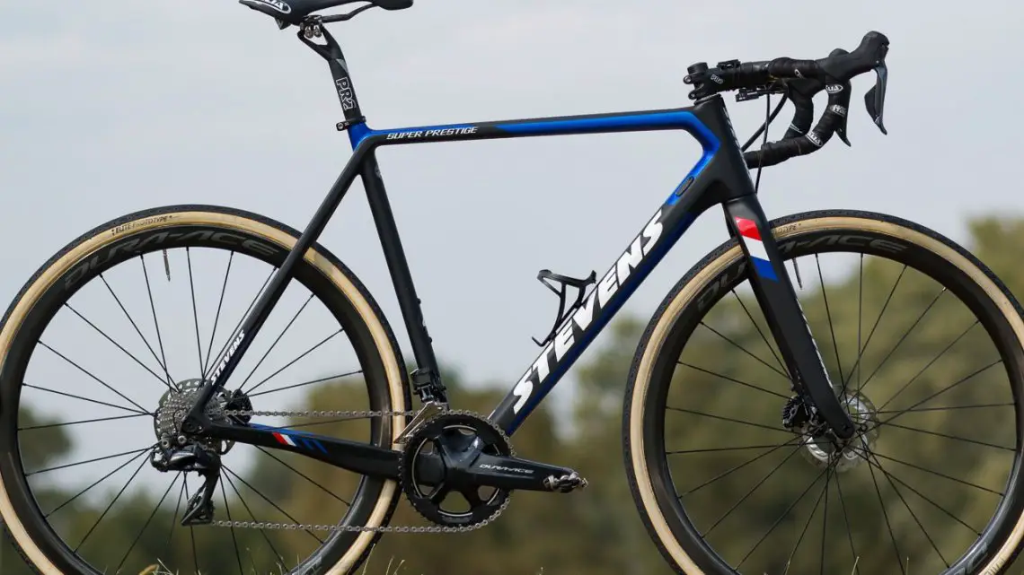 Mathieu van der Poel's Stevens Super Prestige cyclocross bike from 2017 Jingle Cross. © Cyclocross Magazine