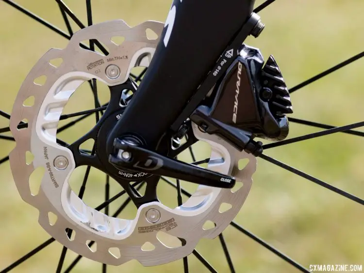 Mathieu van der Poel's Stevens Super Prestige cyclocross bike from 2017 Jingle Cross. © Cyclocross Magazine