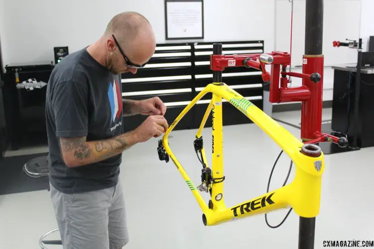 Telenet Fidea's Trek Boone cyclocross bikes for the 2017/2018 season. © Z. Schuster / Cyclocross Magazine