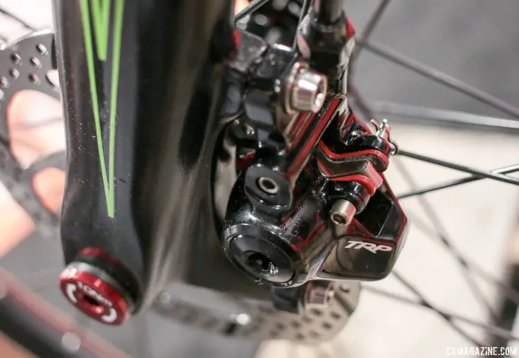 The Van Dessel Country Road Bob returns with TRP's updated Hylex S hydraulic RS brakes and levers. Singlespeed or geared. Interbike 2017 © Cyclocross Magazine