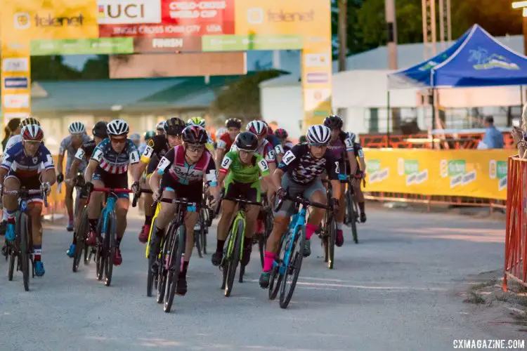 2017 Jingle Cross Day 1 UCI C1, Elite Women. (Friday Night) © A. Yee / Cyclocross Magazine