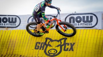 Brian Rogers rips around the GACX banked berm. 2017 Green Acres CX. © Todd Fawcett Photography