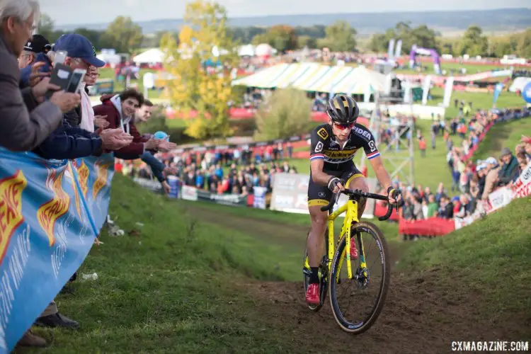 Lars van der Haar rode solo the last two laps. 2017 Cyclocross DVV Verzekeringen Trofee #1 - GP Mario De Clercq © B. Hamvas / Cyclocross Magazine