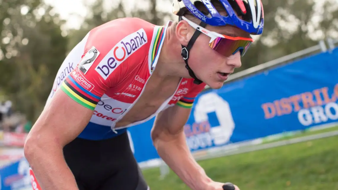 Mathieu van der Poel was locked in on Sunday. 2017 Superprestige Ruddervoorde. © B. Hamvas / Cyclocross Magazine