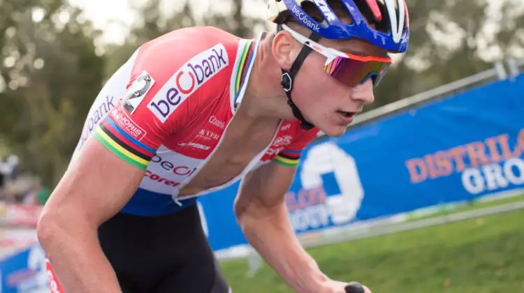 Mathieu van der Poel was locked in on Sunday. 2017 Superprestige Ruddervoorde. © B. Hamvas / Cyclocross Magazine