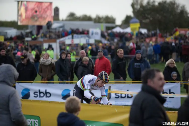 Wout van Aert took second on Sunday. 2017 Superprestige Ruddervoorde. © B. Hamvas / Cyclocross Magazine