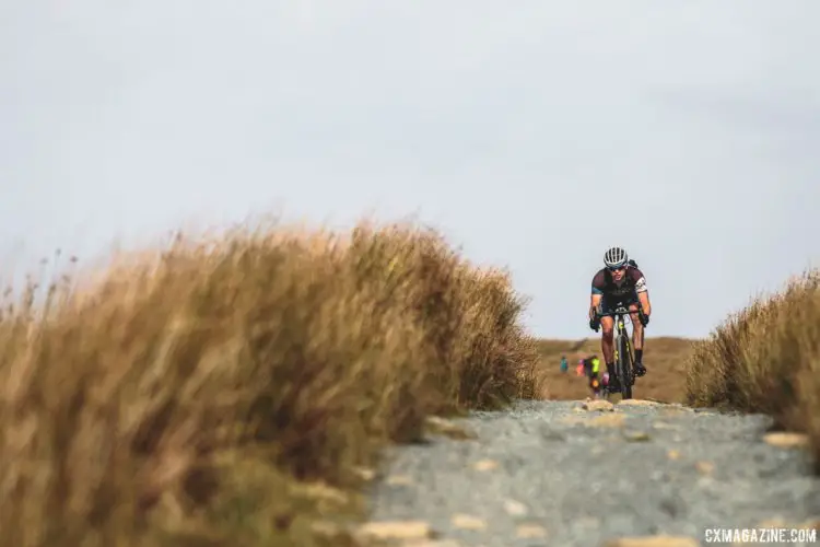 Much of the Whernside descent is gravel paths with some larger rocks that require focus and attention. 2017 Three Peaks Cyclocross. © D. Monaghan / Cyclocross Magazine