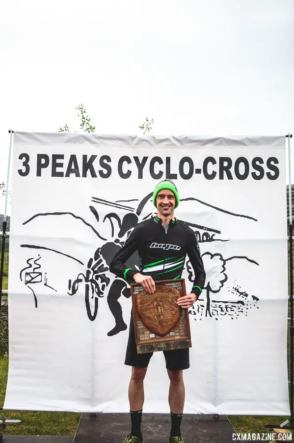 Men's winner Paul Oldham. He has now won the race three years in a row. 2017 Three Peaks Cyclocross. © D. Monaghan / Cyclocross Magazine