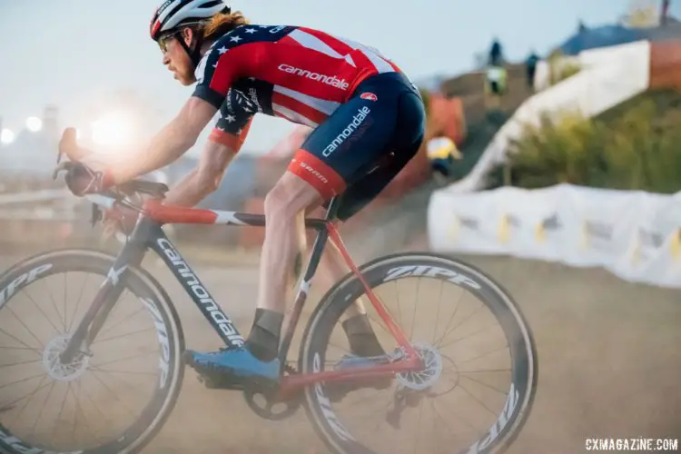 Stephen Hyde battles the dust Friday night. 2017 KMC Cross Fest Day 1 (Friday) © J. Curtes / Cyclocross Magazine