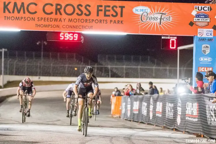 Tobin Ortenblad (Santa Cruz / Donkey Label Racing) took the win Friday night. 2017 KMC Cross Fest Day 1 (Friday) © J. Curtes / Cyclocross Magazine