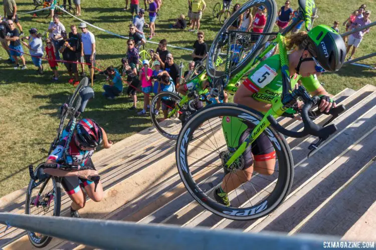 The Belgian-style flyover was a favorite of the spectators. 2017 Charm City Cross © M. Colton / Cyclocross Magazine