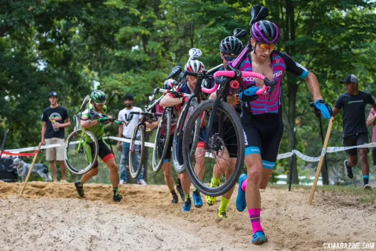 Kerry Werner had a strong ride for third. 2017 Charm City Cross Day 2. © M. Colton / Cyclocross Magazine