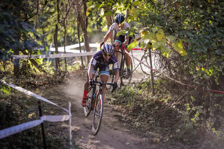 Arley Kemmerer leads the way early in Sunday's race. 2017 DCCX Day 2. © Bruce Buckley Photo