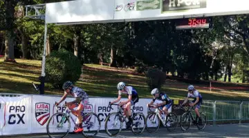 Anthony Clark, Justin Lindine, Sam Smith and Jack Kisseberth rode together early on Day 1 of HPCX. photo: Jesus Rivera