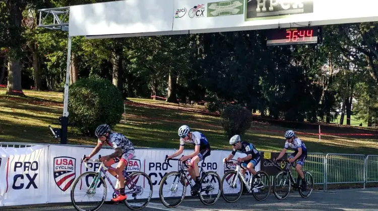 Anthony Clark, Justin Lindine, Sam Smith and Jack Kisseberth rode together early on Day 1 of HPCX. photo: Jesus Rivera