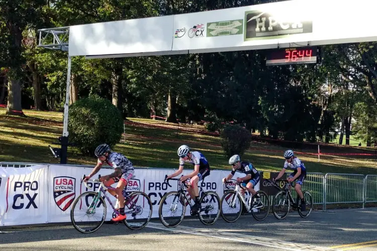 Anthony Clark, Justin Lindine, Sam Smith and Jack Kisseberth rode together early on Day 1 of HPCX. photo: Jesus Rivera