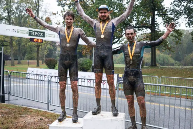 Men's podium. Smith, Kisseberth, Lindine. 2017 HPCX Day 2. photo: Jesus Rivera