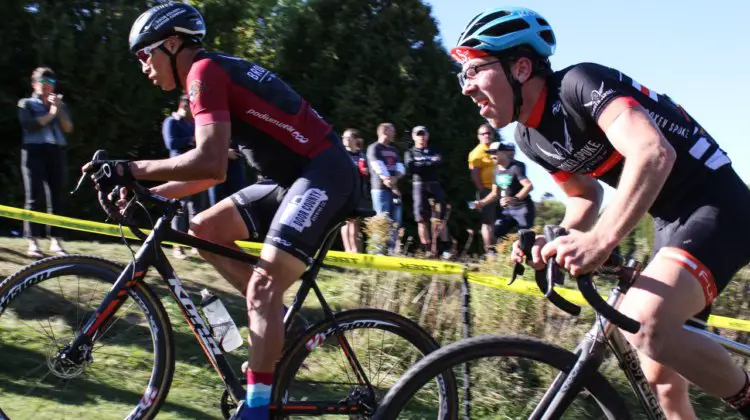 House and Karinen battled to the end. 2017 Flyover Silver Creek. © Z. Schuster / Cyclocross Magazine