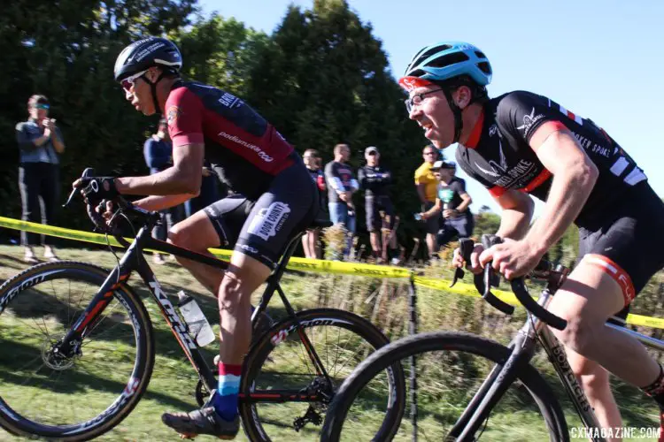 House and Karinen battled to the end. 2017 Flyover Silver Creek. © Z. Schuster / Cyclocross Magazine