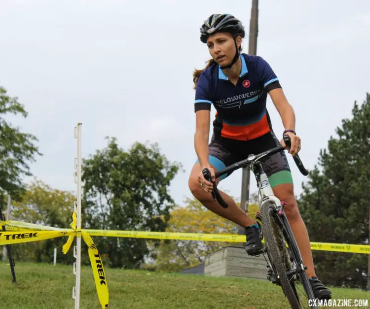 Sophia House won the Women's Cat 3 race. 2017 Grafton Pumpkin Cross. © Z. Schuster / Cyclocross Magazine