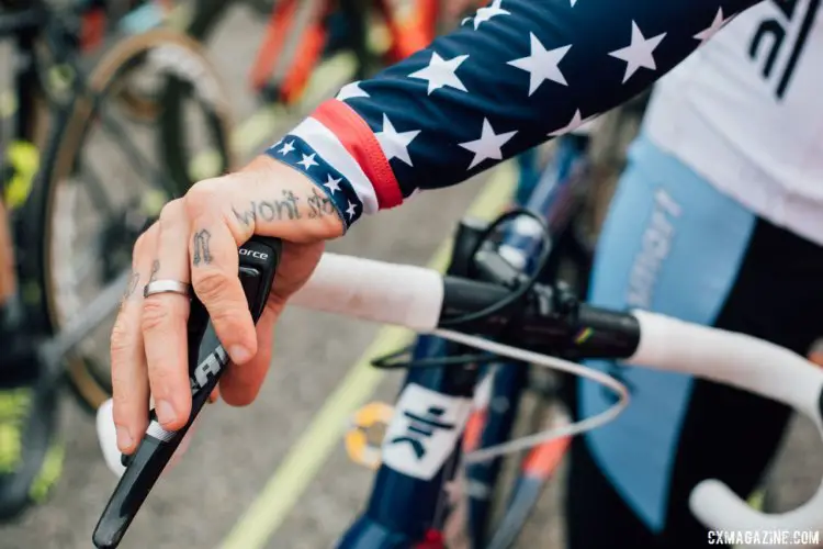 Adam Myerson is always on the move. 2017 KMC Cross Fest Day 1 (Friday) © J. Curtes / Cyclocross Magazine