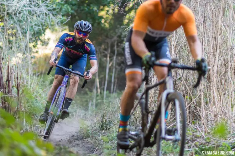 Riders pass through one of the flatter portions of the course that featured 288 feet of climbing per lap. 2017 Rock Lobster Cup, Wilder Ranch. © J. Vander Stucken / Cyclocross Magazine