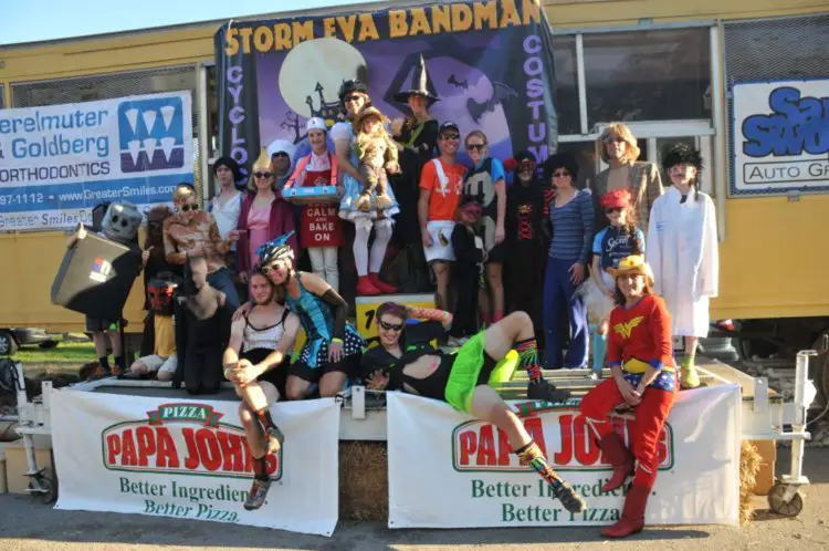 The costume contest is always a hit at Papa John's Storm Eva Bandman. photo: Robert Bobrow