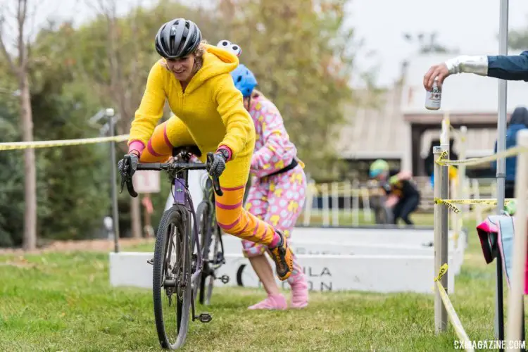 Big Bird CAN fly. 2017 Surf City Cyclocross © J. Vander Stucken / Cyclocross Magazine