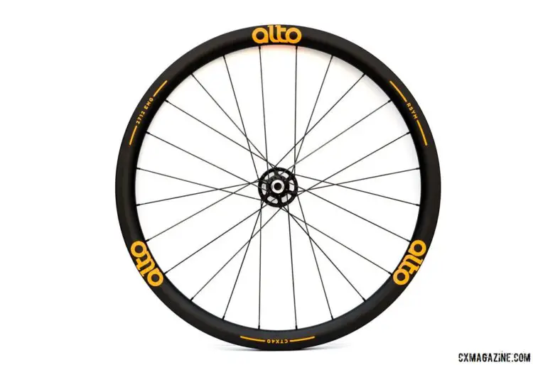 Alto's $2,050 CTX40 carbon tubular wheelset with high-low flanges. photo: courtesy