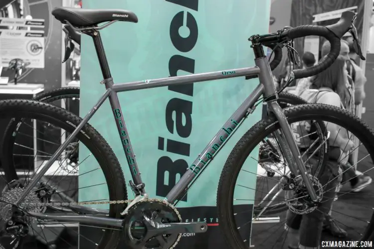 2018 Bianchi disc brake Orso is the company's affordable do-it-all bike, and replaces the Volpe Disc. Interbike 2017. © Cyclocross Magazine
