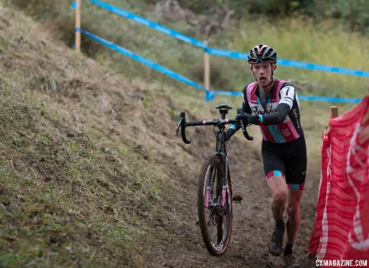 Petrov impressed with a second place, top U23. 2017 Cincinnati Cyclocross, Elite Men, Day 1. © Cyclocross Magazine